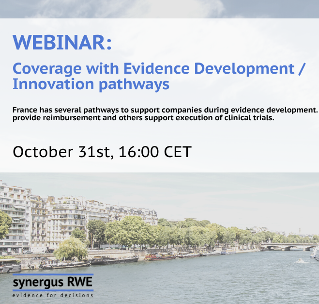 Webinar: Coverage with Evidence Development / Innovation pathway